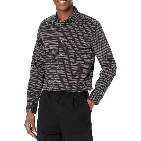 Robert Graham Other - Robert Graham Cubist Classic Fit Cotton Blend Button-Up Shirt Black/Red Medium